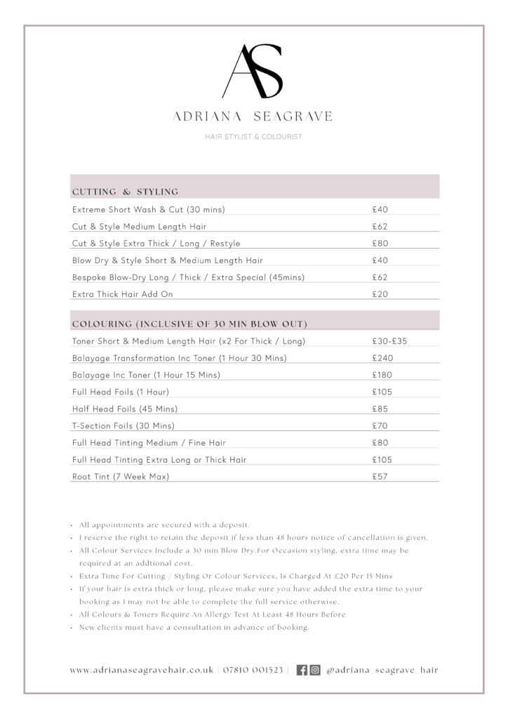 2025 price list a4 freelance